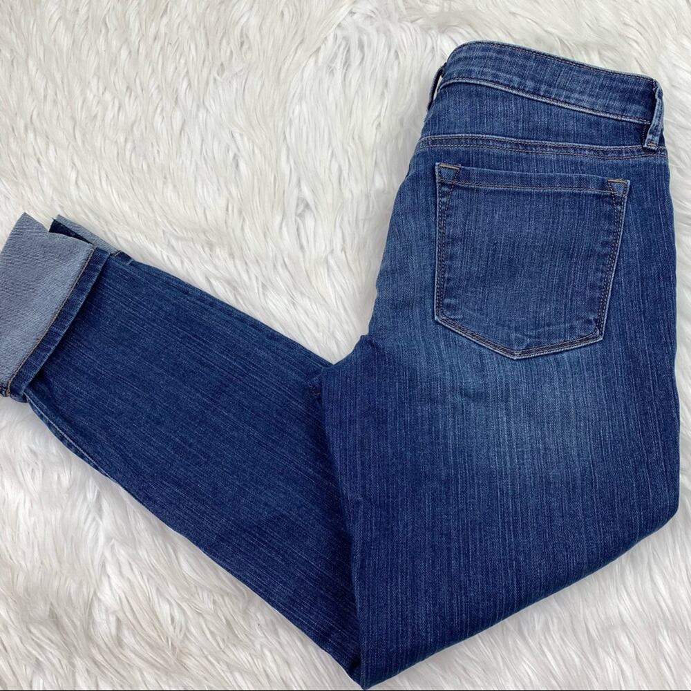 LOFT Women's‎ Curvy Skinny Ankle Jeans Blue Size 2 Cuffed Casual